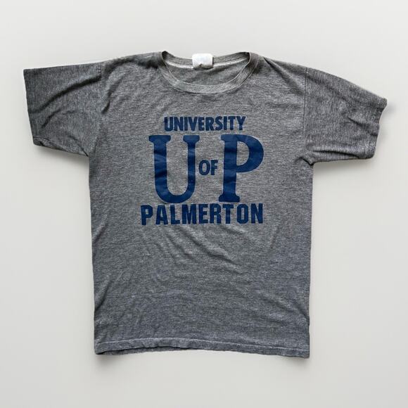 Vintage 80s Palmerton Shirt Size Medium USA Single Stitch Paper Thin Soft Gray - Picture 8 of 16